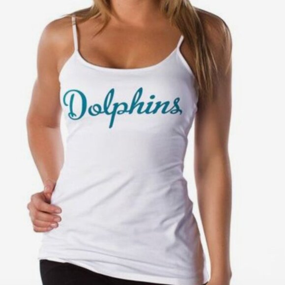 Miami Dolphins NFL Tank Top NWT All Sport Couture - Picture 1 of 5